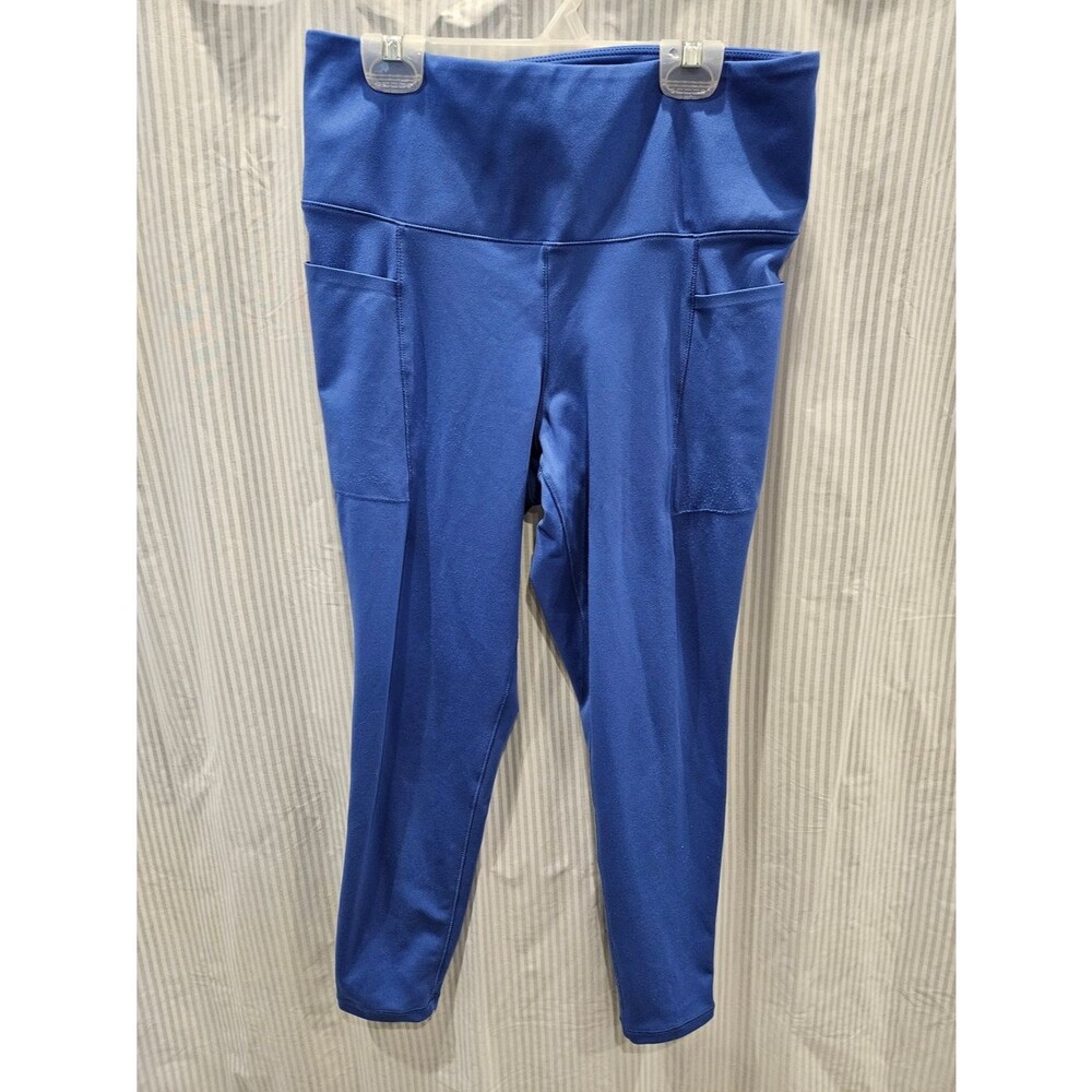 Danskin Royal Blue High-Rise Pocket Leggings Large - Picture 2 of 6